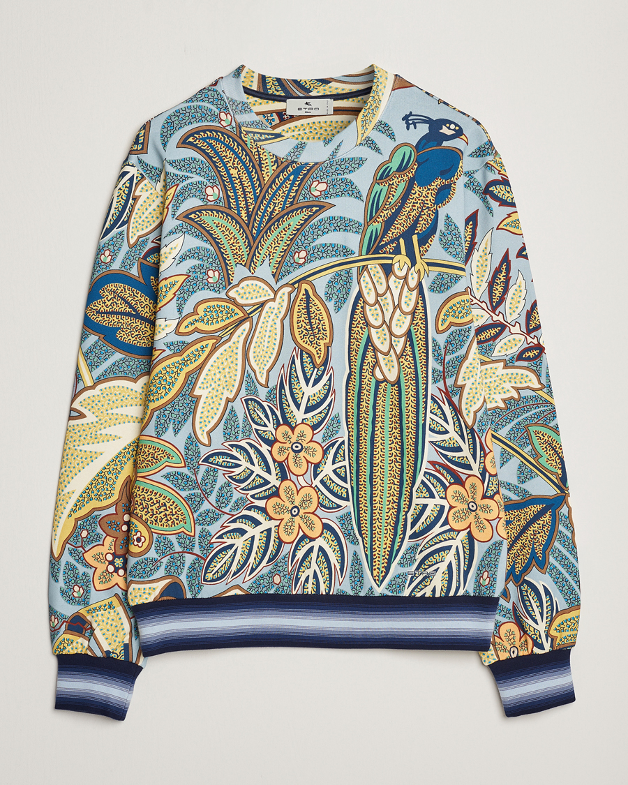 Herre | Etro | Etro | Jungle Printed Sweatshirt Azzurro
