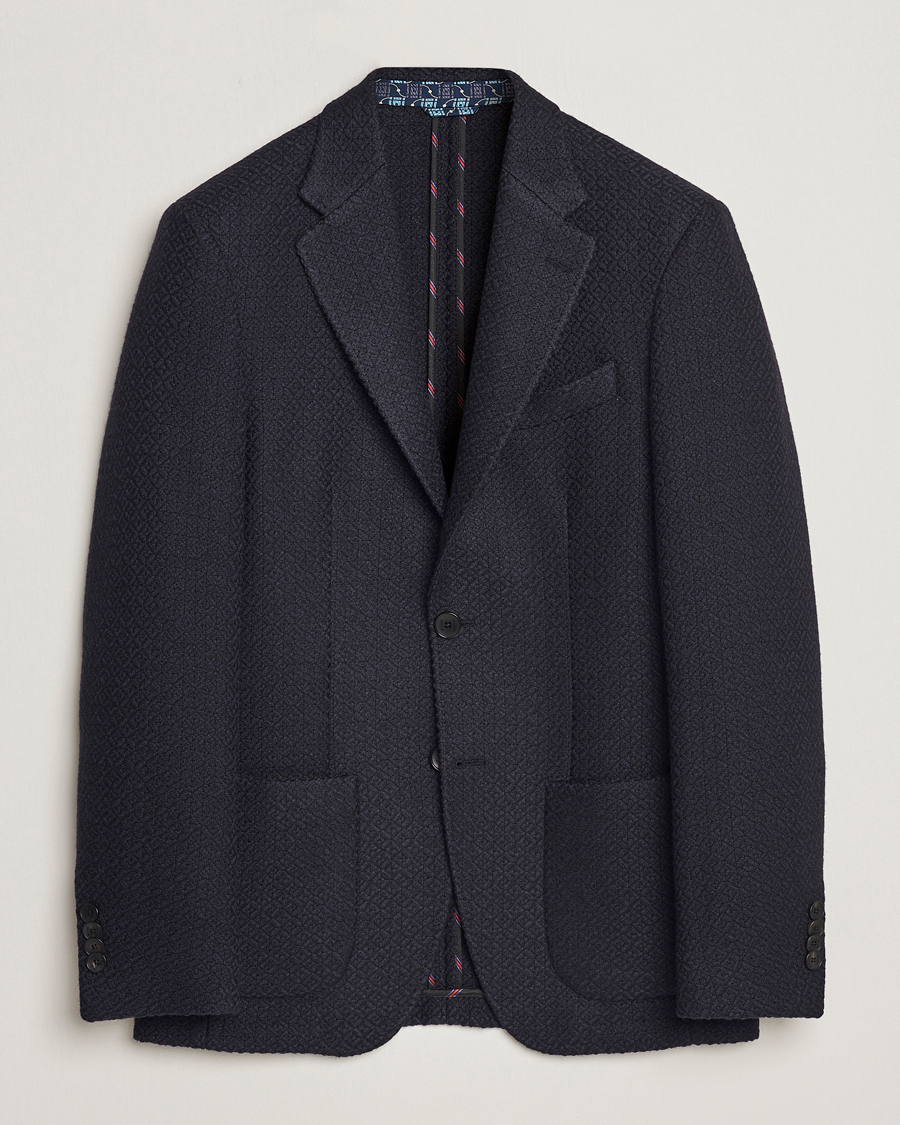 Herre | Dressjakker | Etro | Jacquard Jersey Blazer Navy