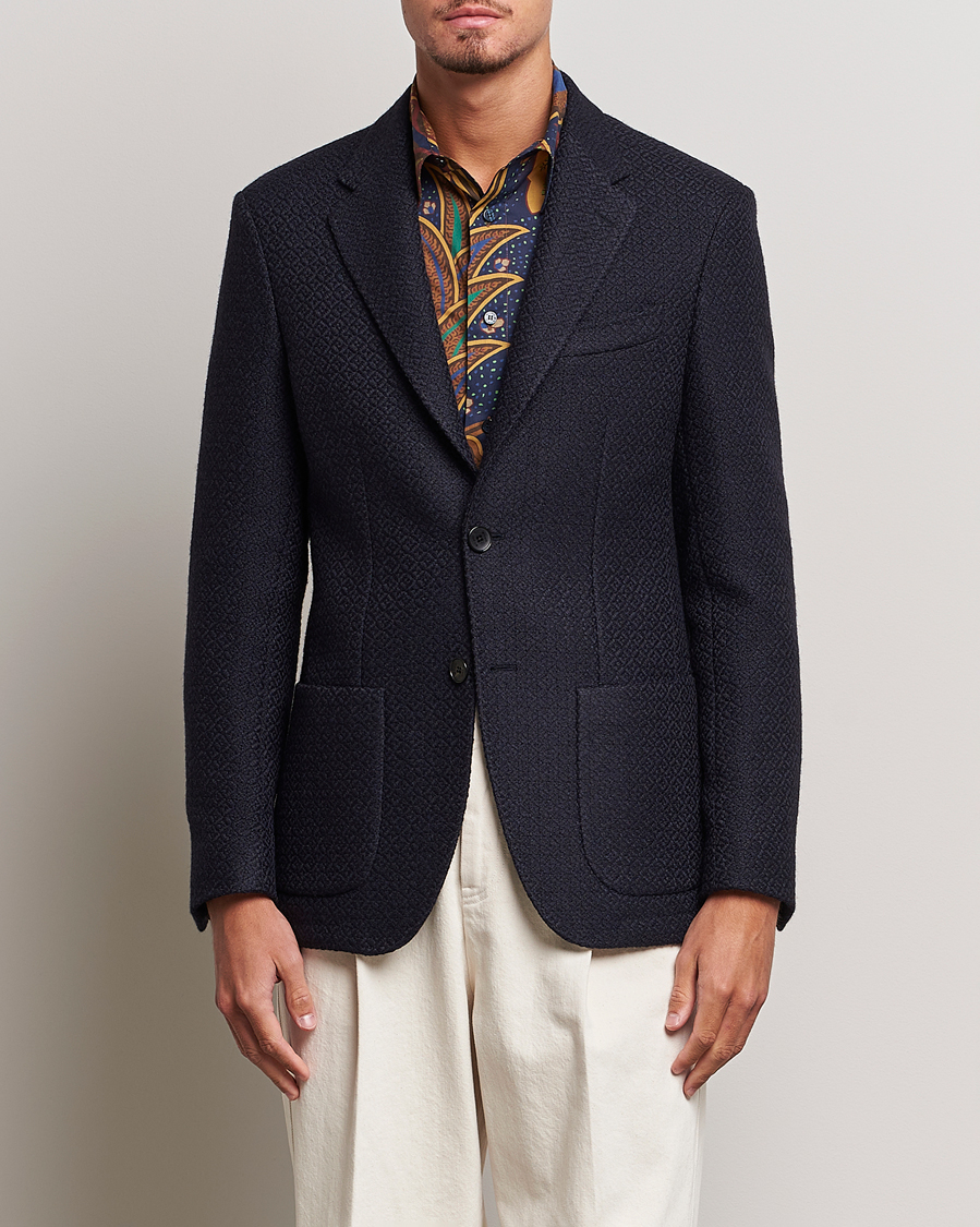 Herre | Dressjakker | Etro | Jacquard Jersey Blazer Navy