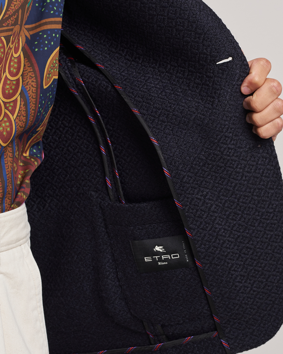Herre | Dressjakker | Etro | Jacquard Jersey Blazer Navy