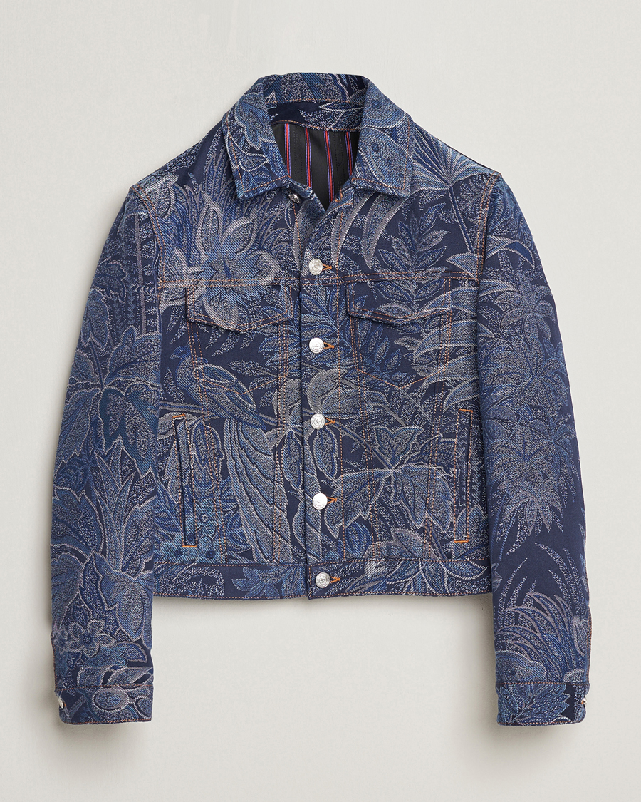 Herre | Jakker | Etro | Jacquard Denim Jacket Azzurro