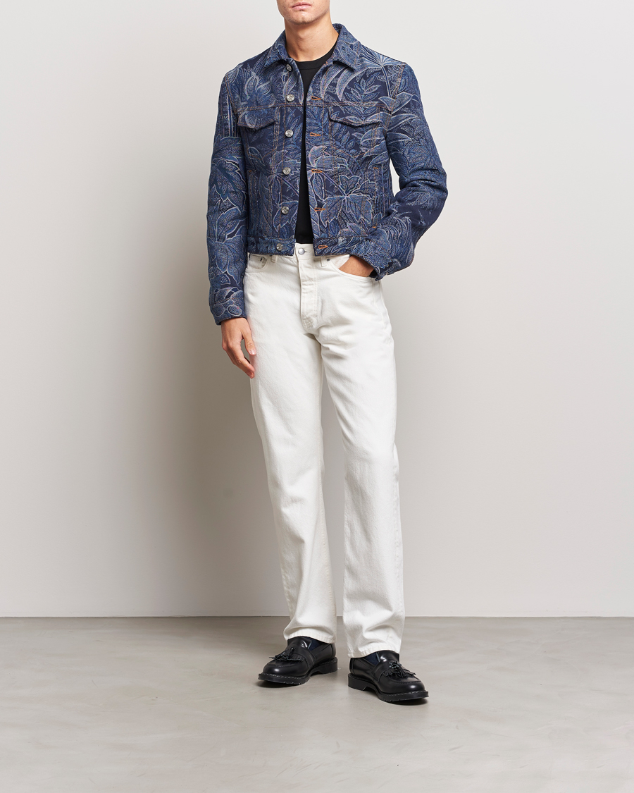 Herre | Jakker | Etro | Jacquard Denim Jacket Azzurro