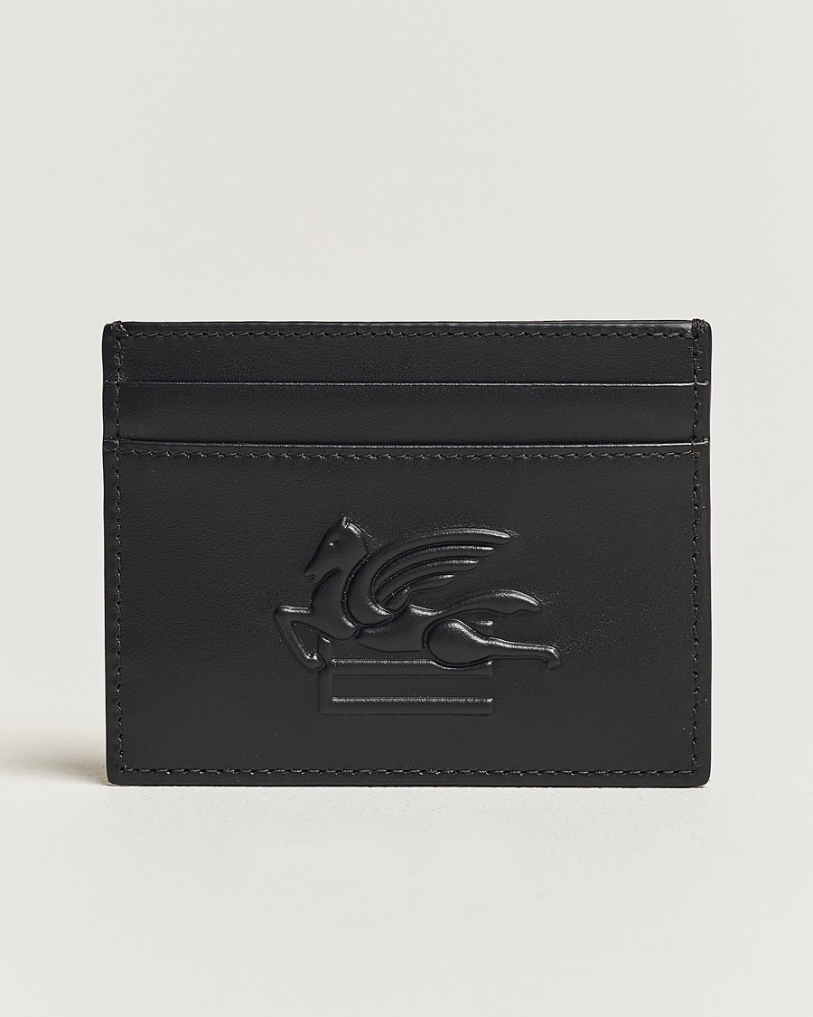 Herre | Etro Logo Embossed Cardholder Black | Etro | Logo Embossed Cardholder Black