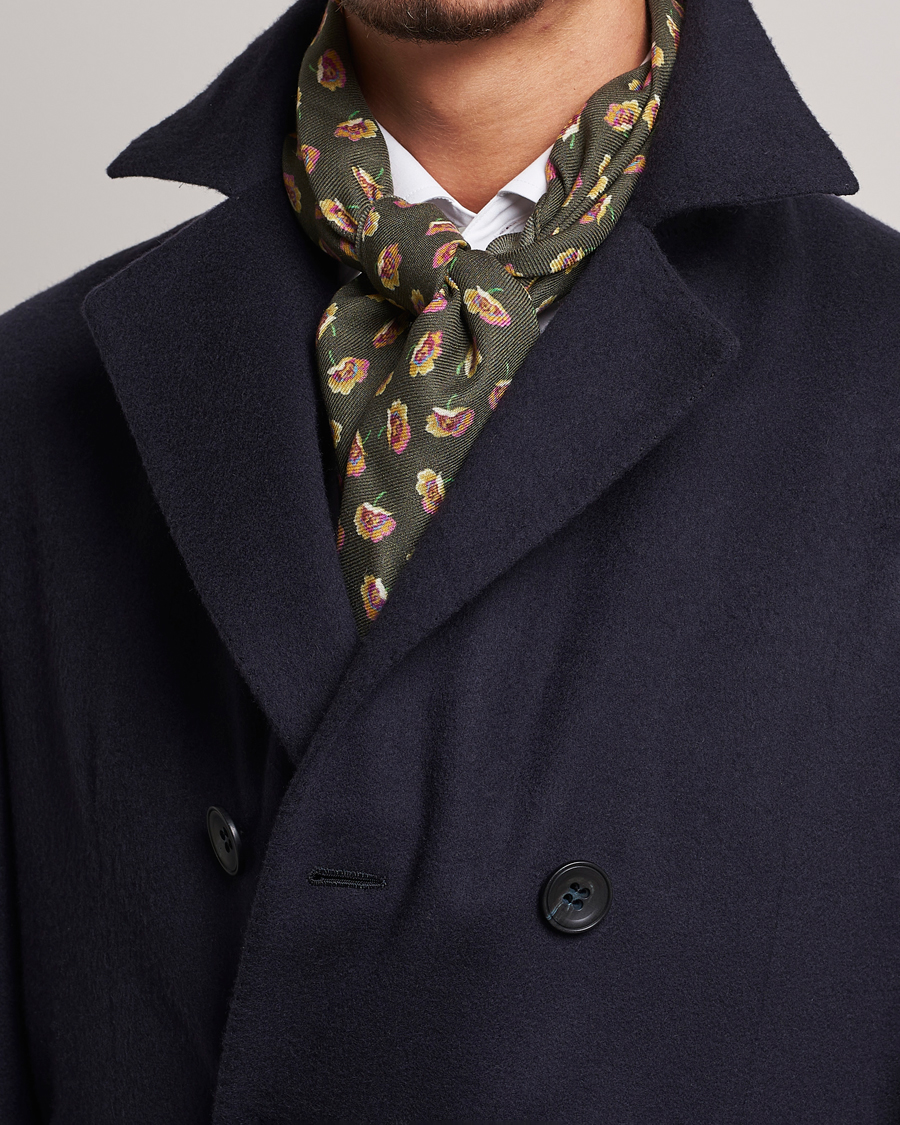 Herre | Etro | Etro | Printed Wool/Silk Scarf Green