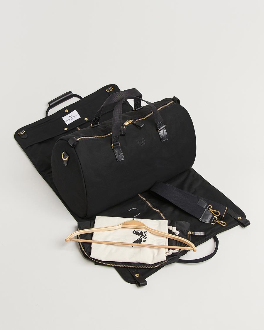 Herre | Vesker | Bennett Winch | Canvas Suit Carrier Holdall Black