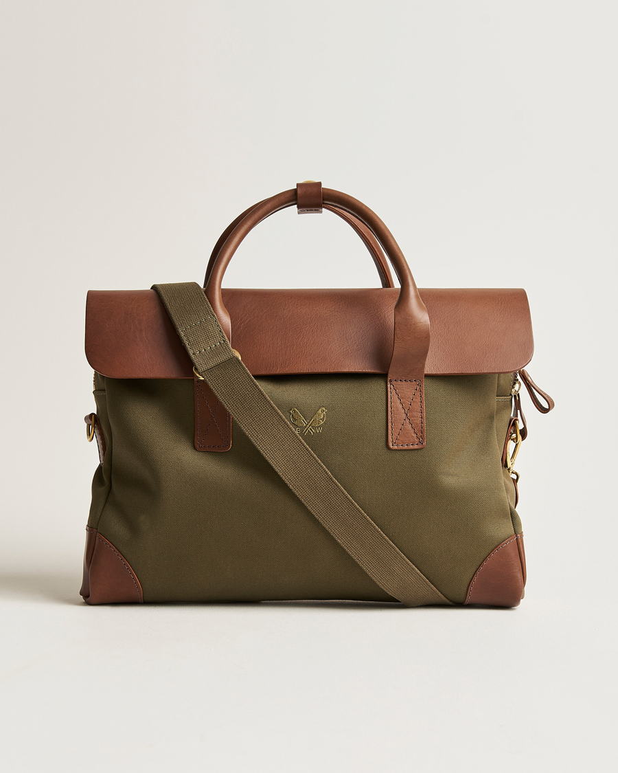 Herre | Vesker | Bennett Winch | Canvas Briefcase Olive