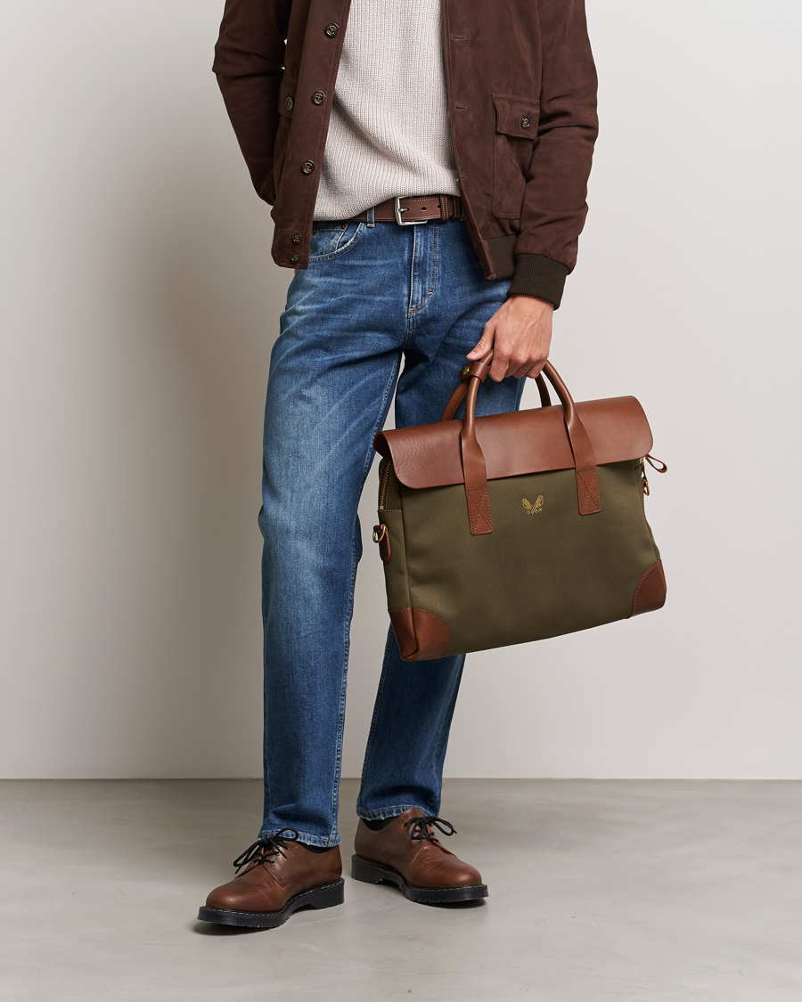 Herre | Vesker | Bennett Winch | Canvas Briefcase Olive