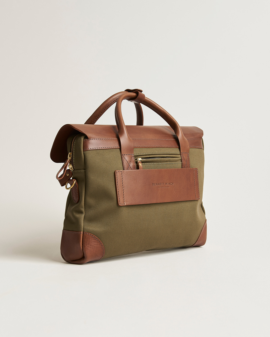 Herre | Vesker | Bennett Winch | Canvas Briefcase Olive