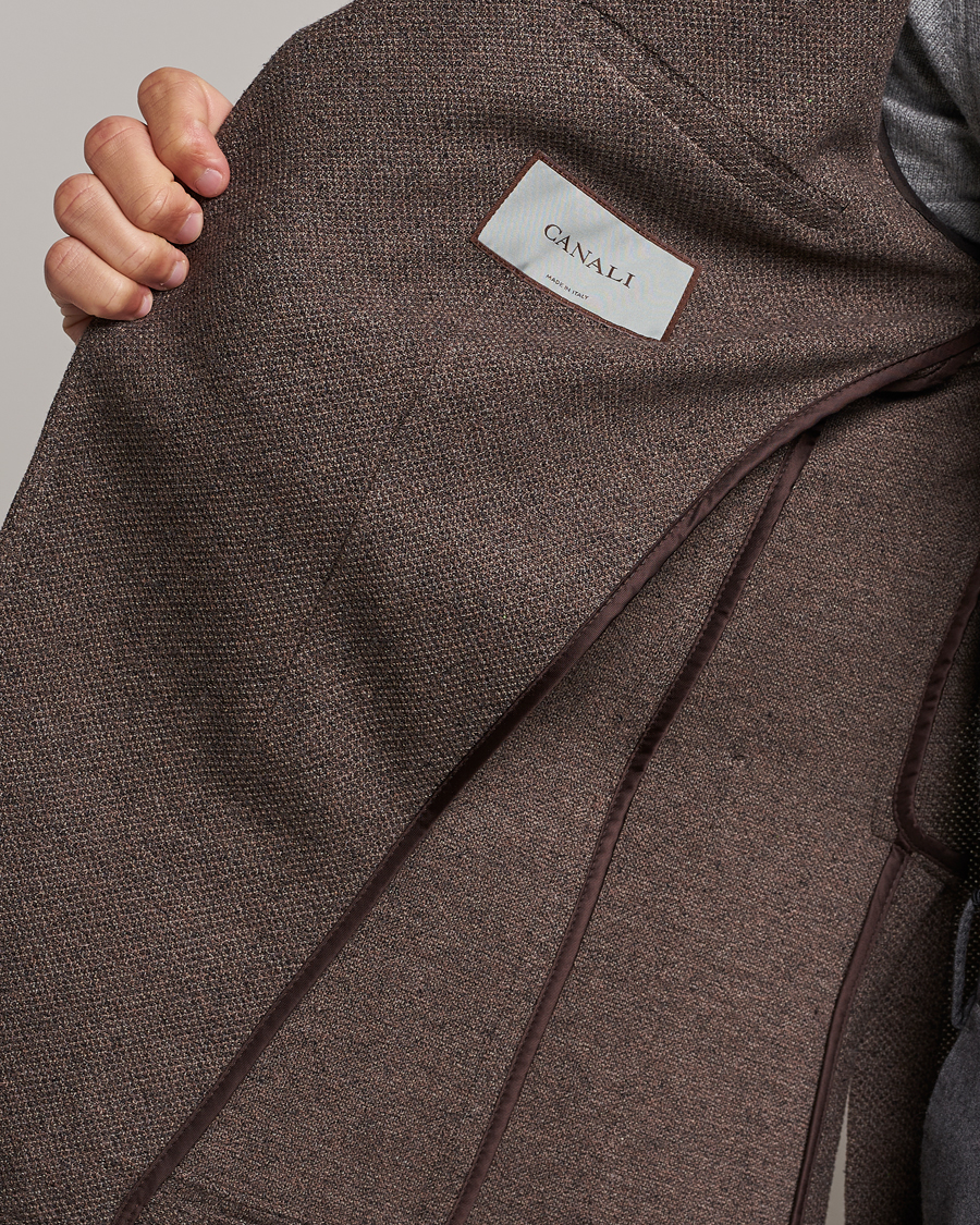 Herre | Dressjakker | Canali | Structured Wool Jersey Jacket Beige