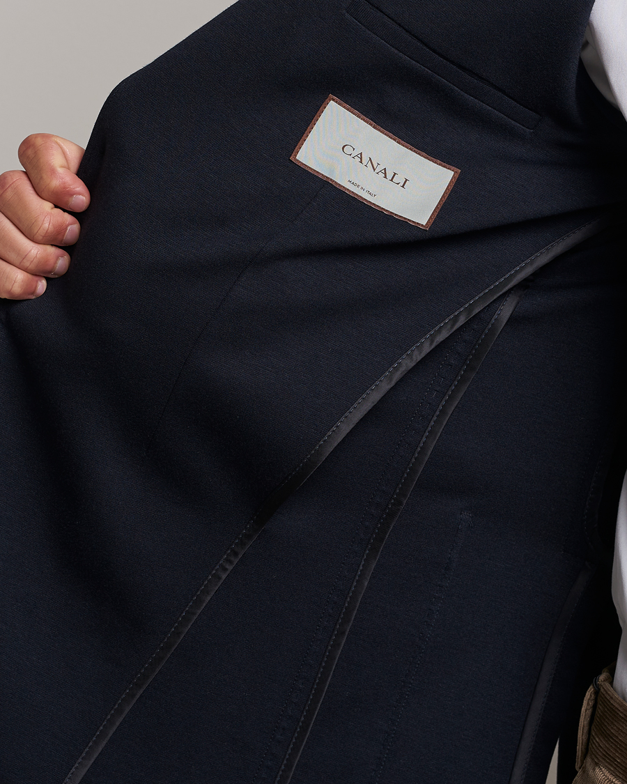 Herre | Dressjakker | Canali | Jersey Blazer Navy