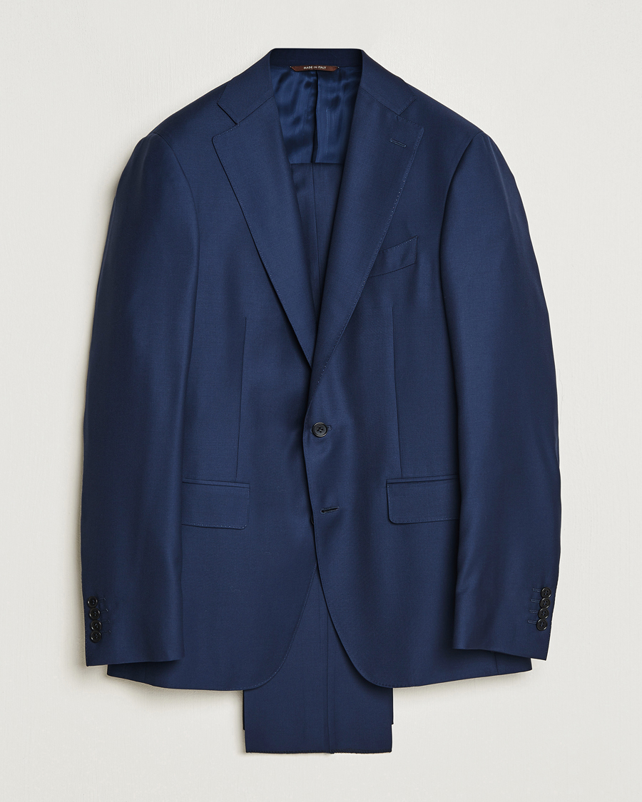 Herre | Canali | Canali | Super 130s Wool Capri Suit Dark Blue