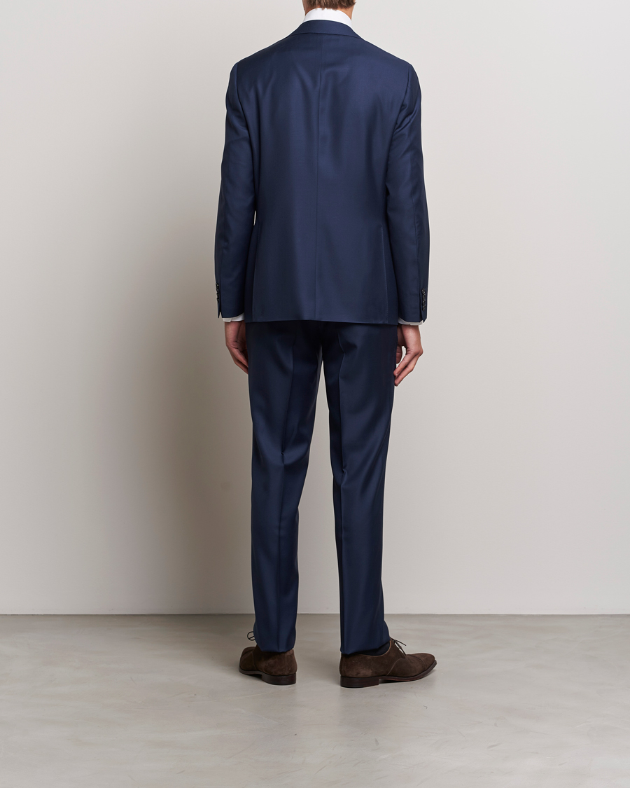 Herre |  | Canali | Super 130s Wool Capri Suit Dark Blue