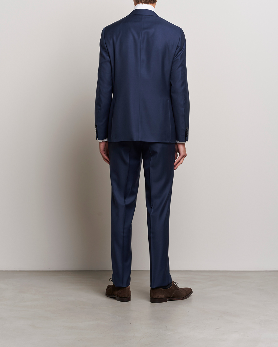 Herre | Dresser | Canali | Super 130s Wool Capri Suit Dark Blue