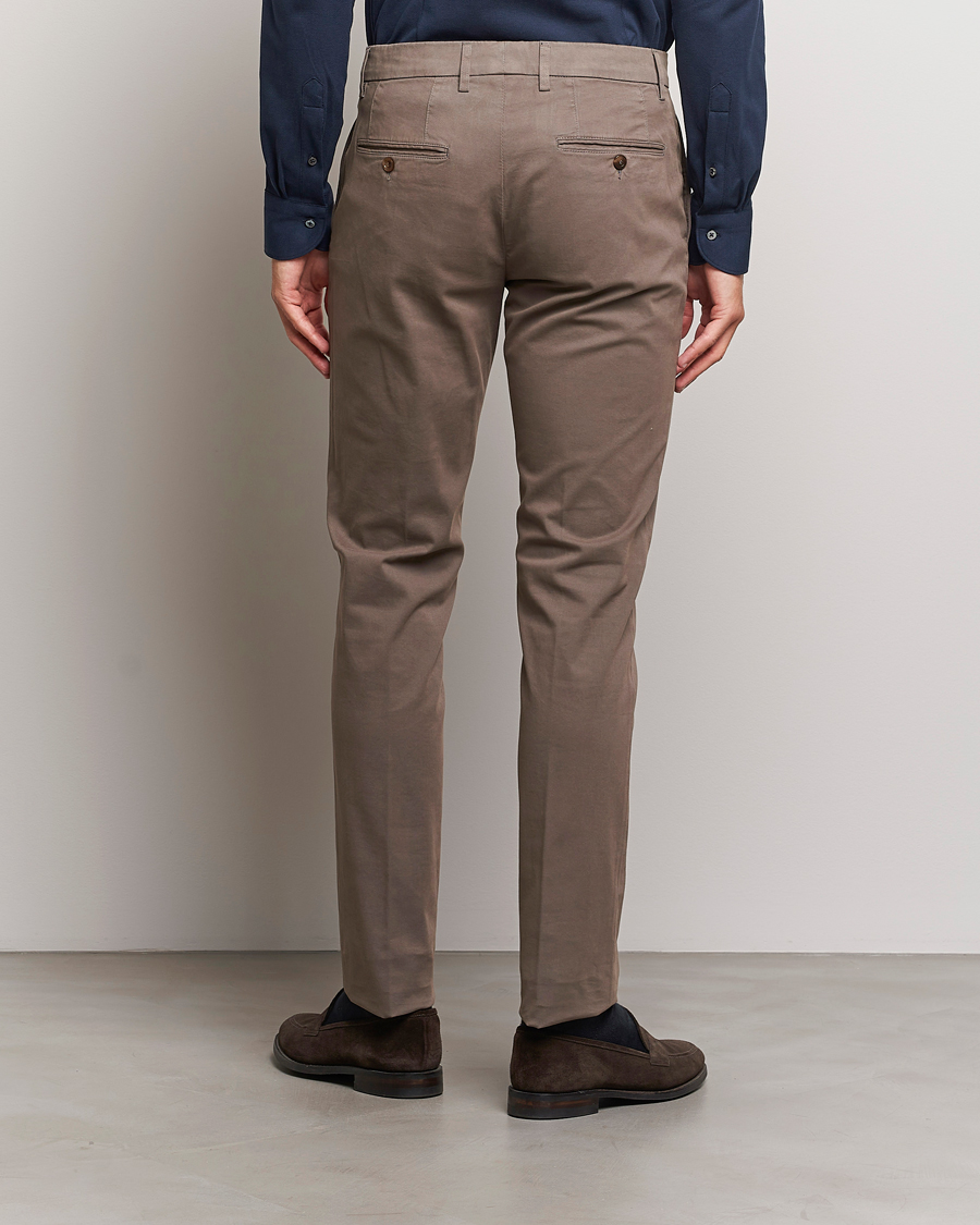 Herre | Bukser | Canali | Slim Fit Stretch Chinos Brown