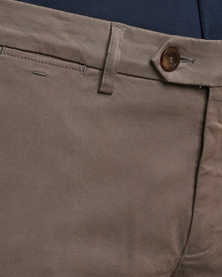Herre | Bukser | Canali | Slim Fit Stretch Chinos Brown