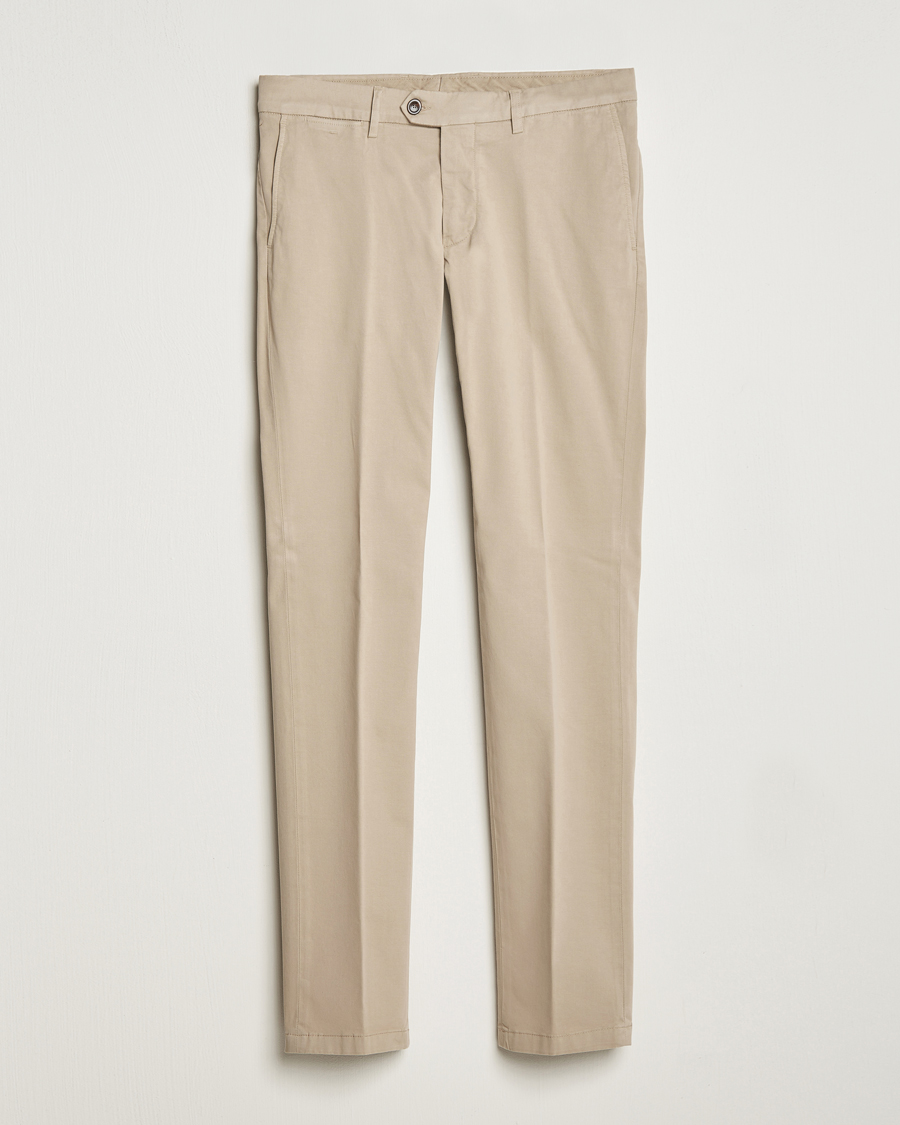 Herre | | Canali | Slim Fit Stretch Chinos Beige