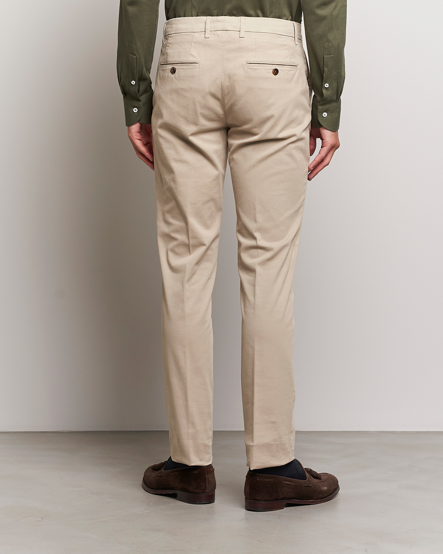 Herre | Bukser | Canali | Regular Fit Stretch Chinos Beige