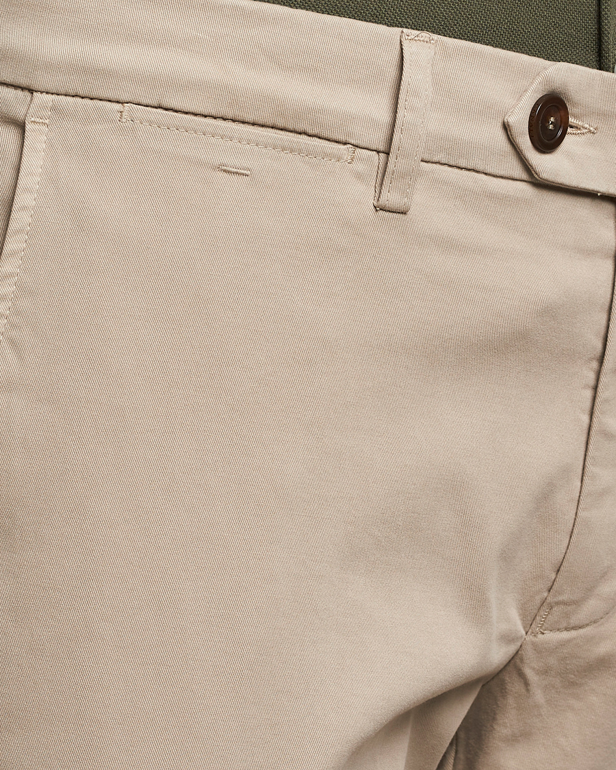 Herre | Bukser | Canali | Regular Fit Stretch Chinos Beige