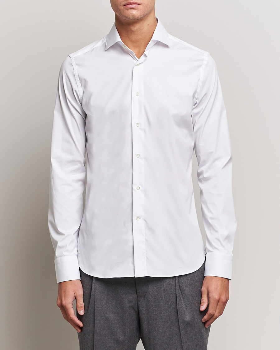 Herre | | Canali | Slim Fit Cotton/Stretch Shirt White