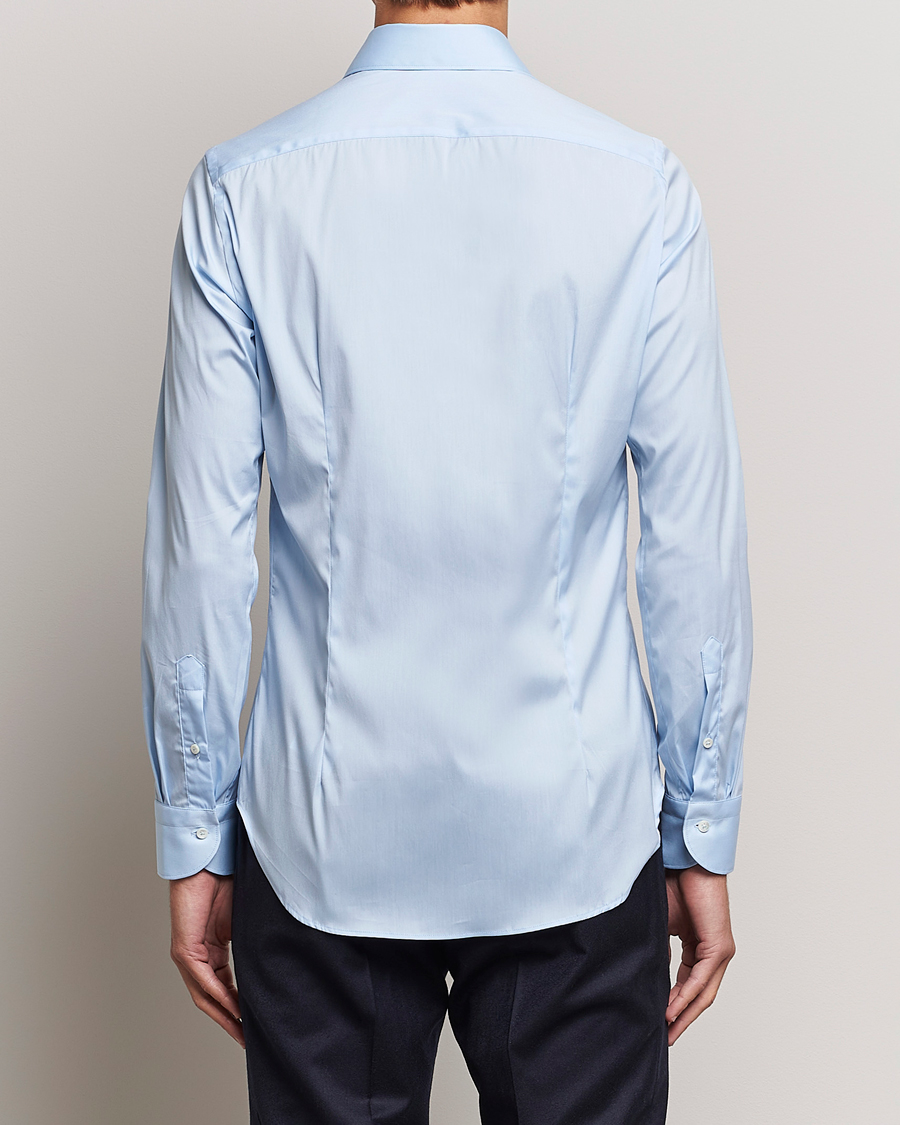 Herre | Skjorter | Canali | Slim Fit Cotton/Stretch Shirt Light Blue