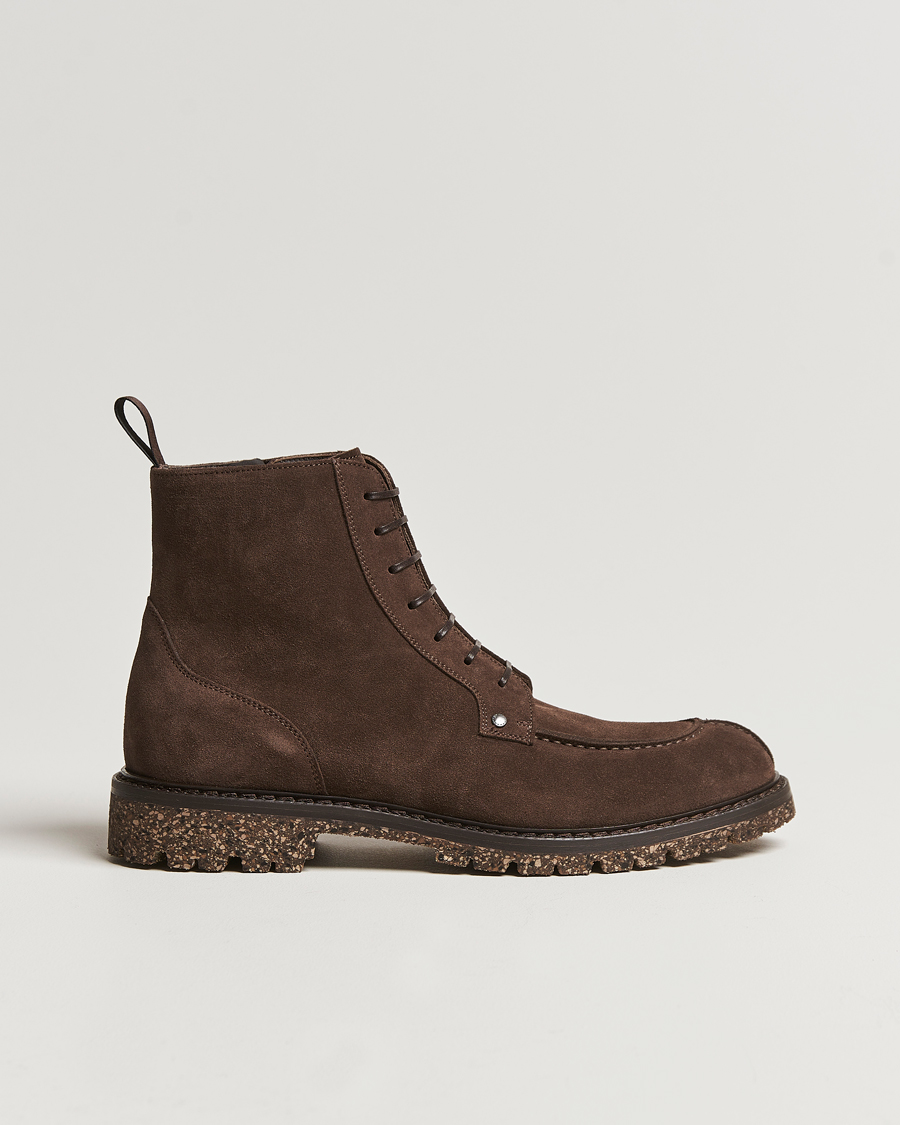 Herre | Canali | Canali | Lace Up Winter Boot Dark Brown Suede