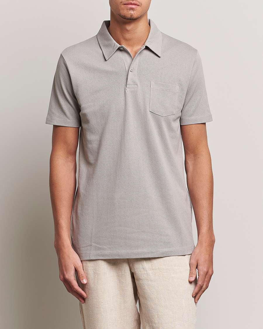 Herre | Klær | Sunspel | Riviera Polo Shirt Mid Grey