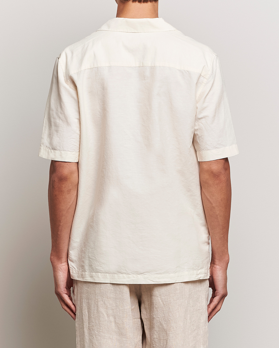 Herre | Skjorter | Sunspel | Lightweight Cotton/Linen Resort Shirt Ecru
