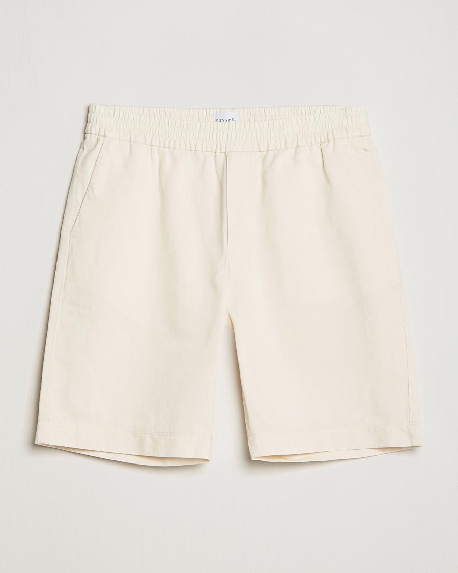 Herre | Shorts | Sunspel | Cotton/Linen Drawstring Shorts Undyed