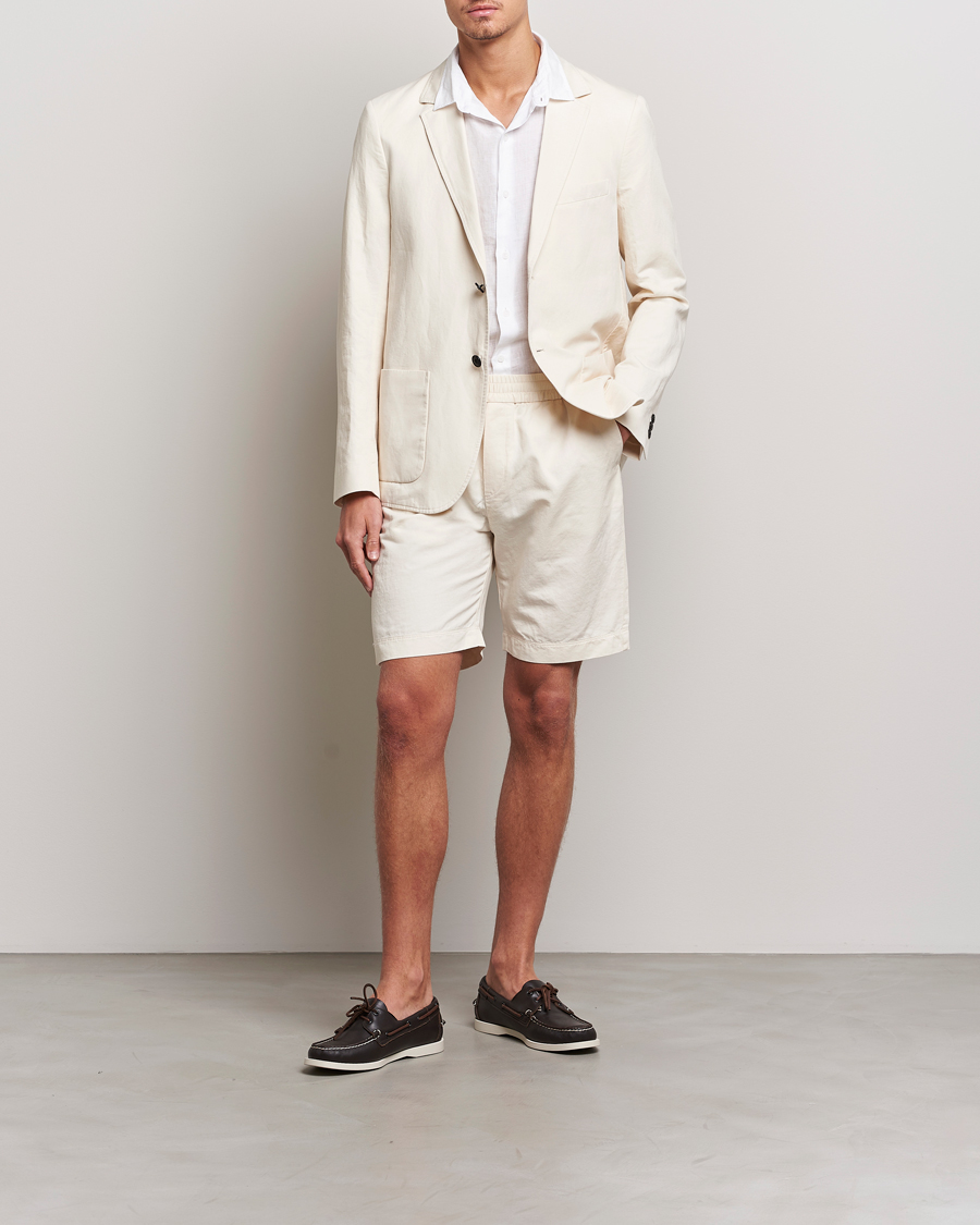 Herre | Shorts | Sunspel | Cotton/Linen Drawstring Shorts Undyed