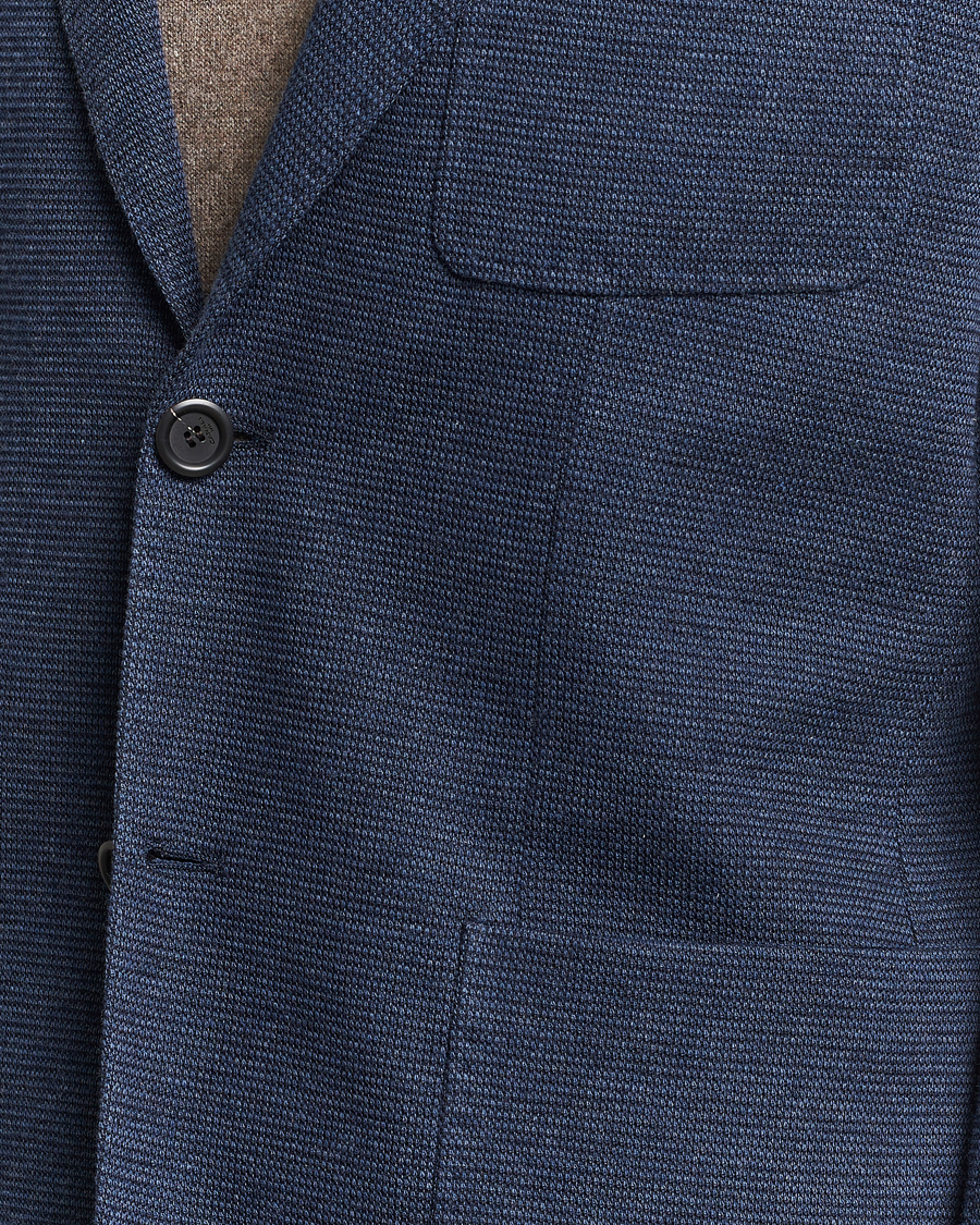 Herre | Dressjakker | Canali | Structured Jersey Jacket Blue