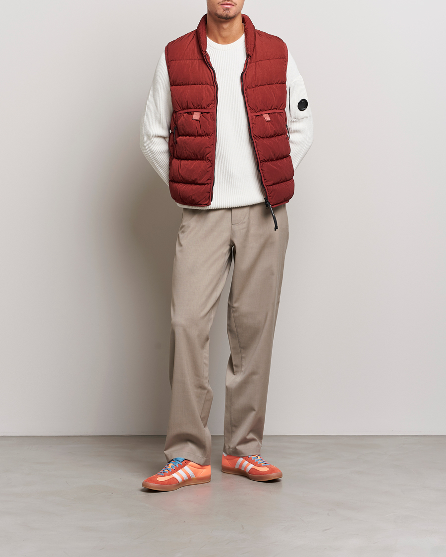 Herre | Gensere | C.P. Company | Full Rib Knitted Cotton Crewneck White