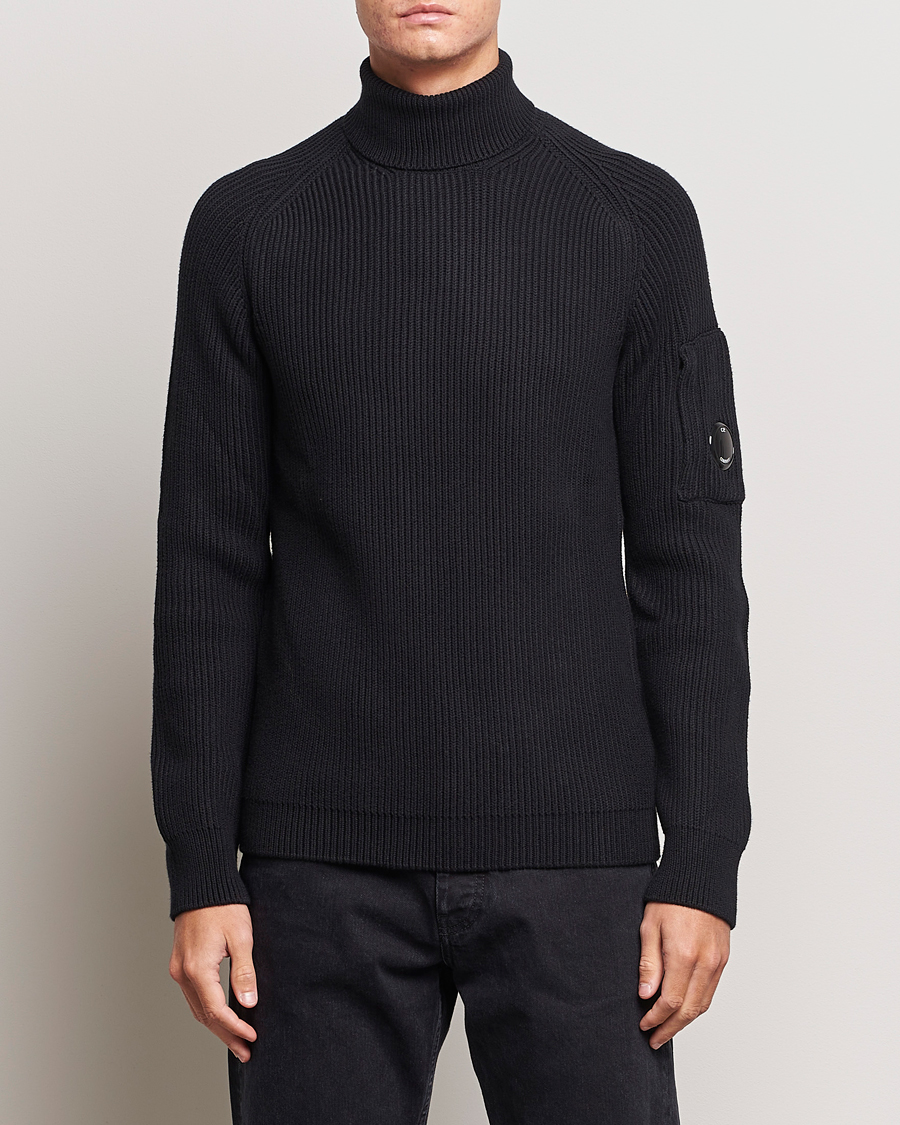 Herre |  | C.P. Company | Full Rib Knitted Cotton Rollneck Black