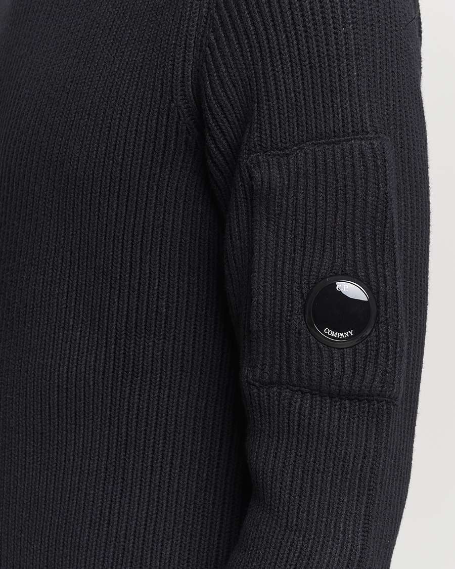 Herre | Gensere | C.P. Company | Full Rib Knitted Cotton Rollneck Black