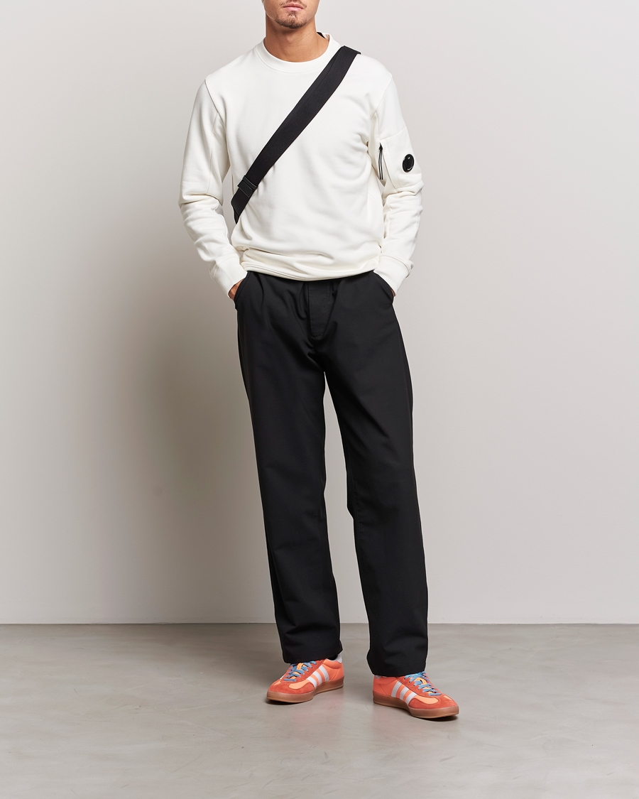 Herre | Gensere | C.P. Company | Diagonal Raised Fleece Lens Sweatshirt White