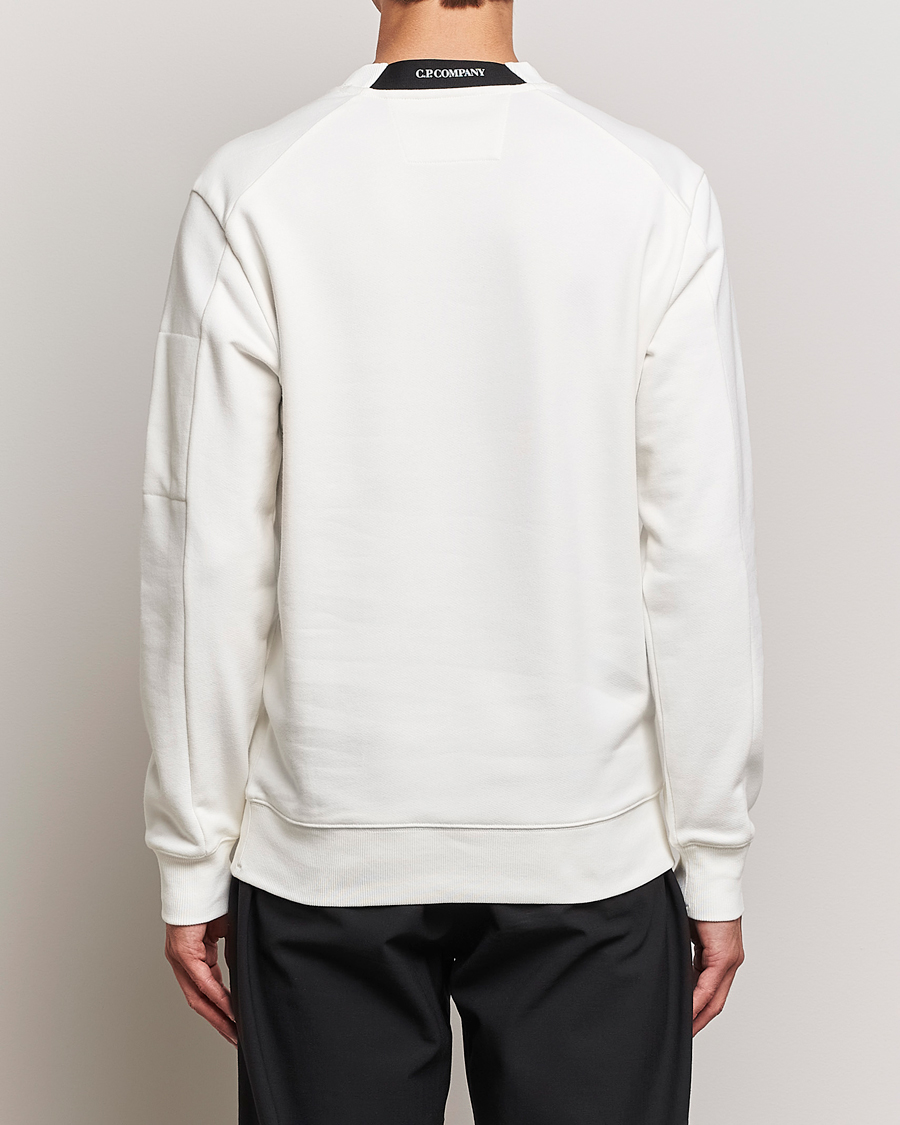Herre | Gensere | C.P. Company | Diagonal Raised Fleece Lens Sweatshirt White
