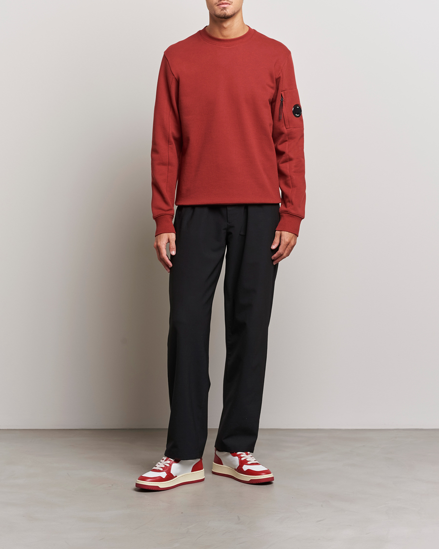 Herre | Gensere | C.P. Company | Diagonal Raised Fleece Lens Sweatshirt Wine