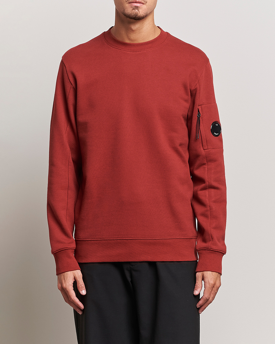 Herre | Gensere | C.P. Company | Diagonal Raised Fleece Lens Sweatshirt Wine