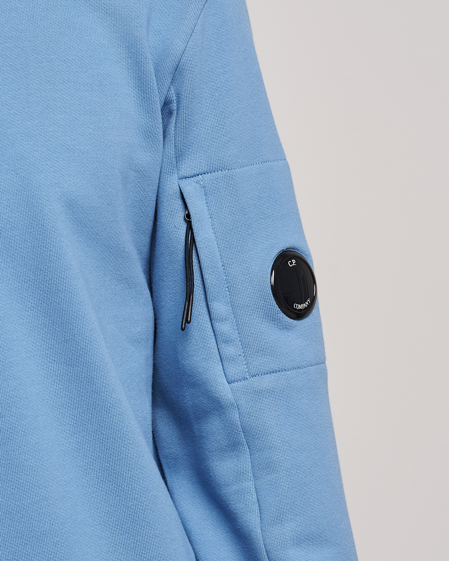 Herre | Gensere | C.P. Company | Diagonal Raised Fleece Lens Sweatshirt Blue