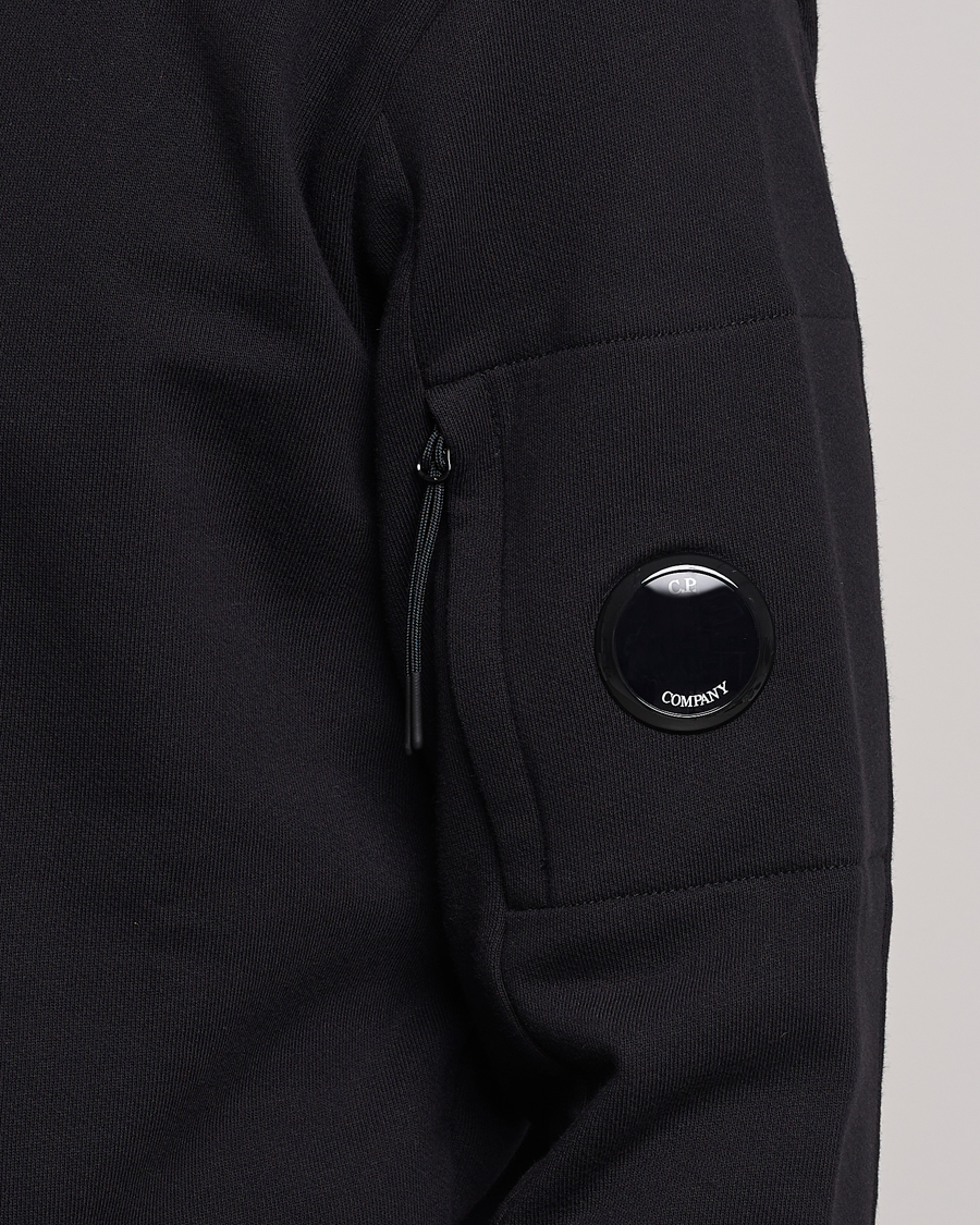 Herre | Gensere | C.P. Company | Diagonal Raised Fleece Lens Sweatshirt Black