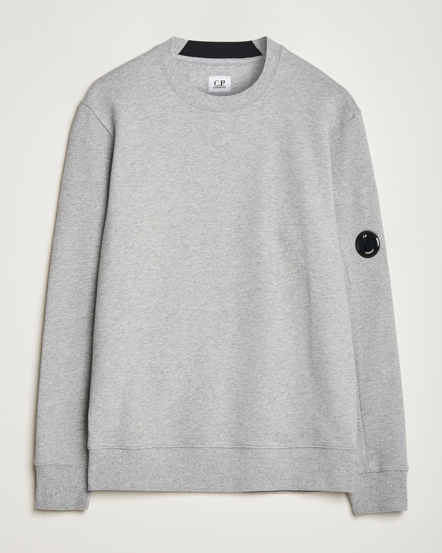 Herre |  | C.P. Company | Diagonal Raised Fleece Lens Sweatshirt Grey Melange