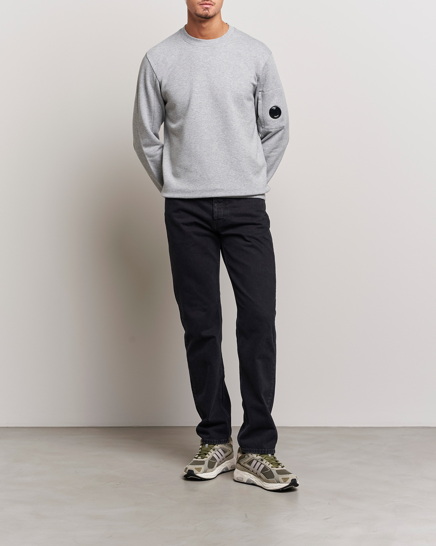 Herre | Gensere | C.P. Company | Diagonal Raised Fleece Lens Sweatshirt Grey Melange