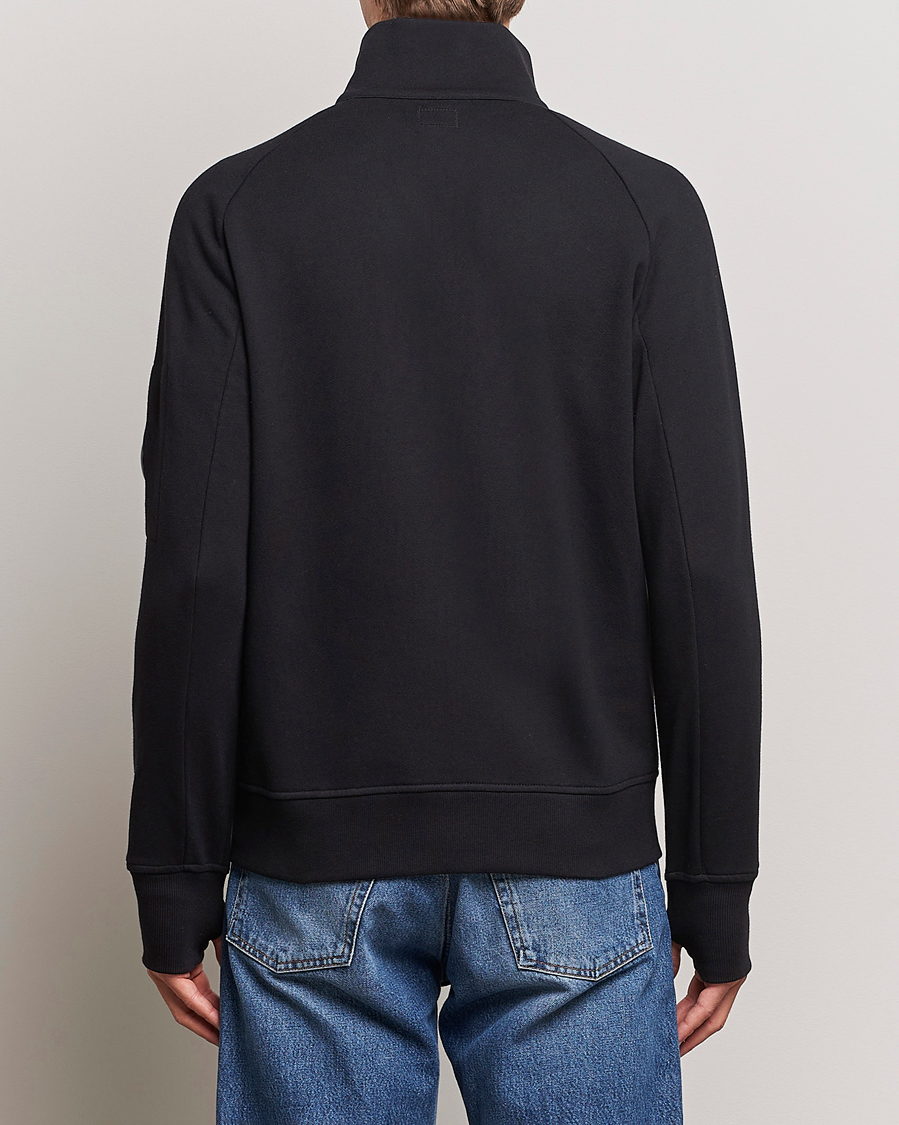 Herre | Gensere | C.P. Company | Diagonal Raised Fleece Full Zip Lens Sweatshirt Black