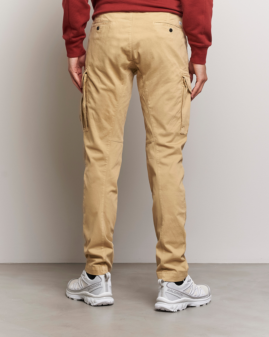 Herre | Bukser | C.P. Company | Stretch Satin Lens Cargo Pants Beige