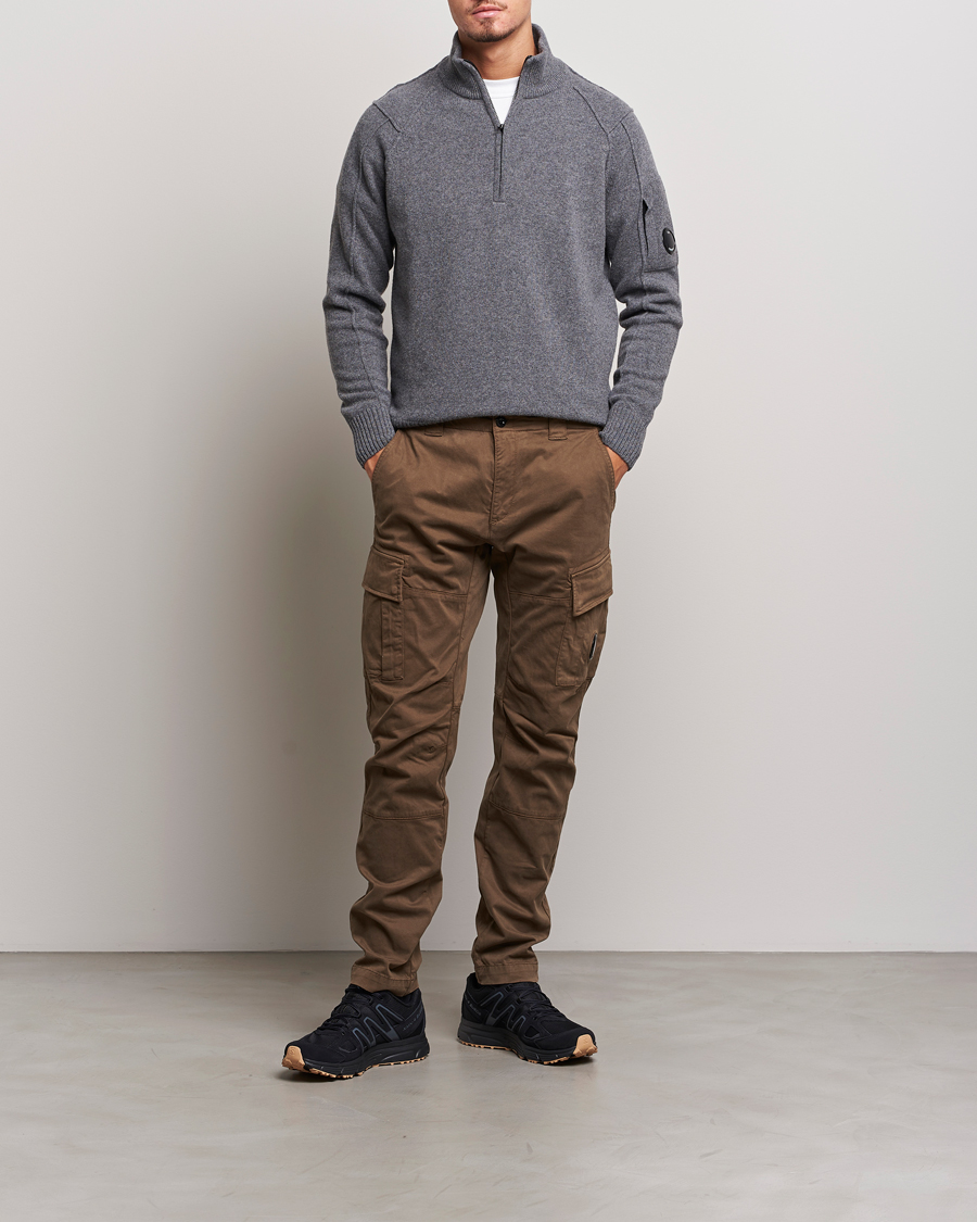 Herre | Bukser | C.P. Company | Stretch Satin Lens Cargo Pants Light Brown