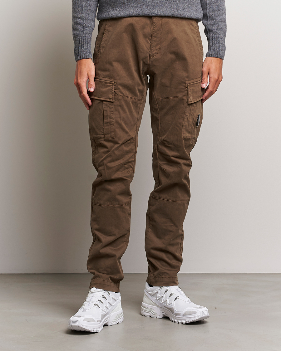 Herre |  | C.P. Company | Stretch Satin Lens Cargo Pants Light Brown
