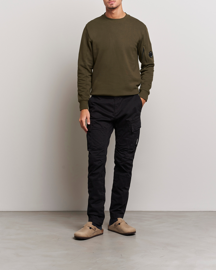 Herre | Bukser | C.P. Company | Stretch Satin Lens Cargo Pants Black