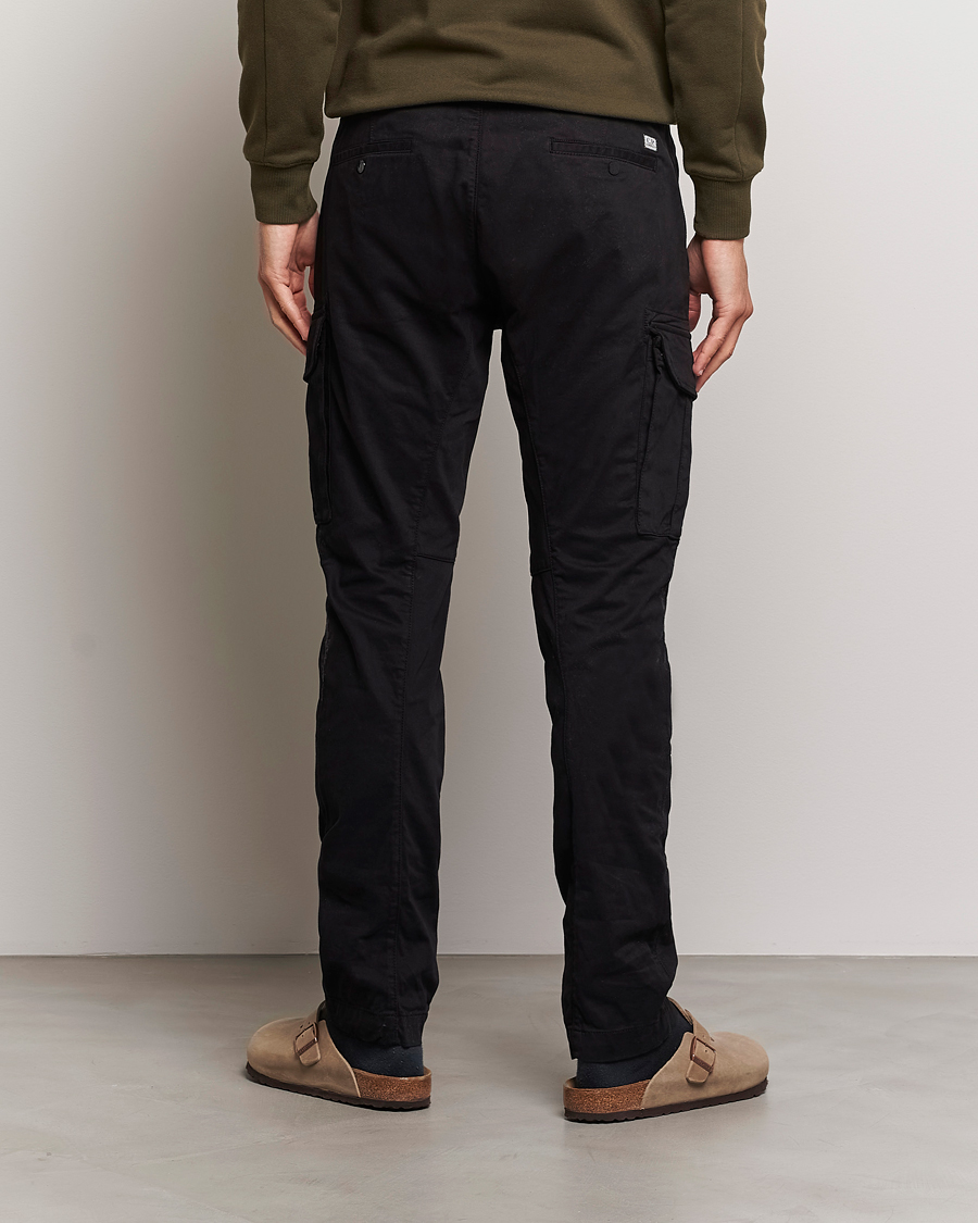 Herre | Bukser | C.P. Company | Stretch Satin Lens Cargo Pants Black