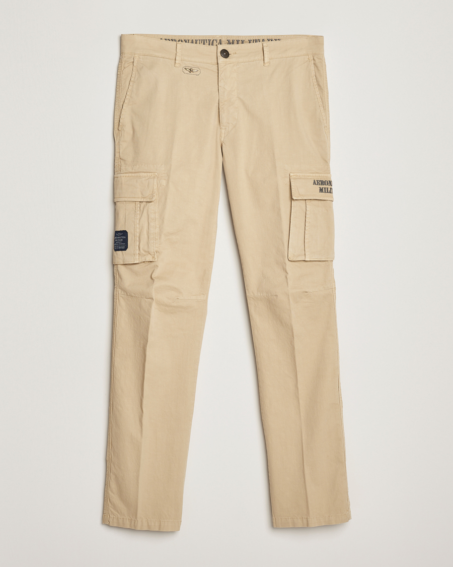 Herre | | Aeronautica Militare | Cotton Cargo Pants Sand