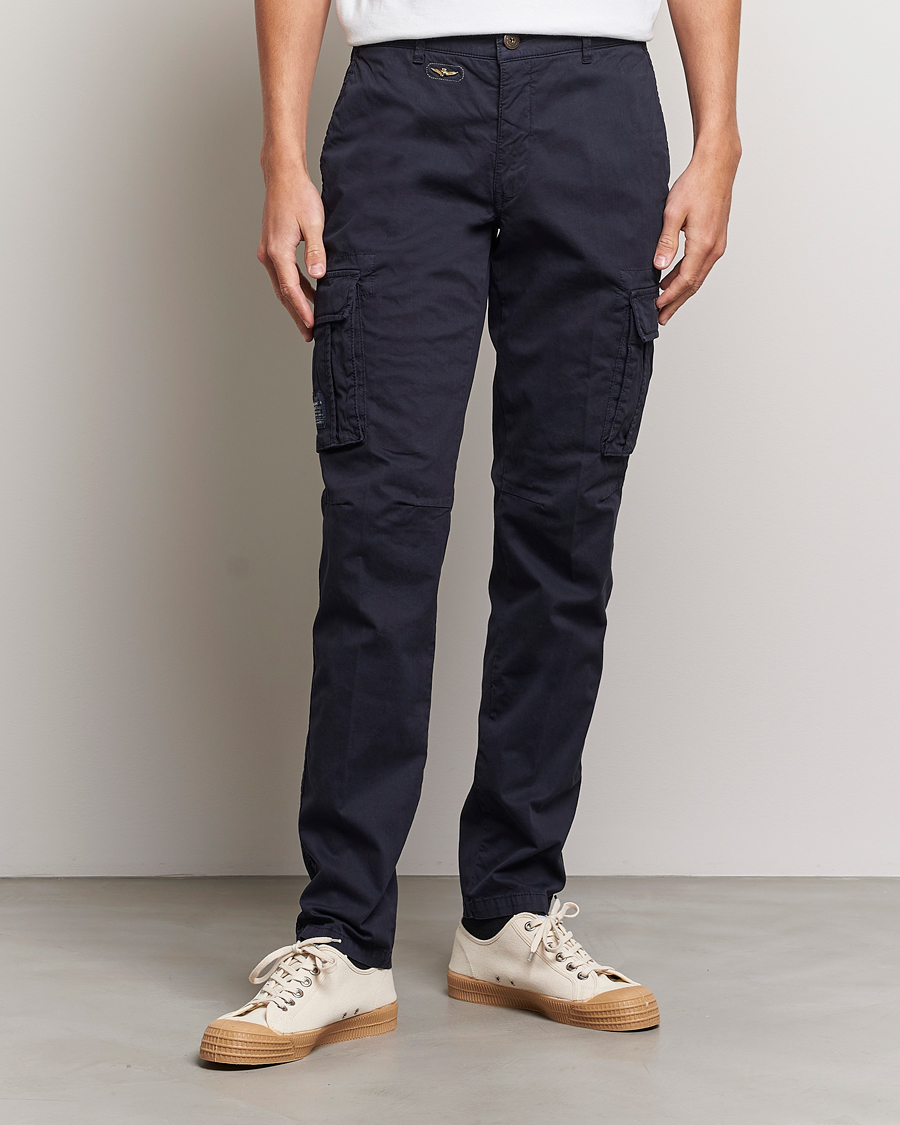 Herre | Cargobukser | Aeronautica Militare | Cotton Cargo Pants Navy