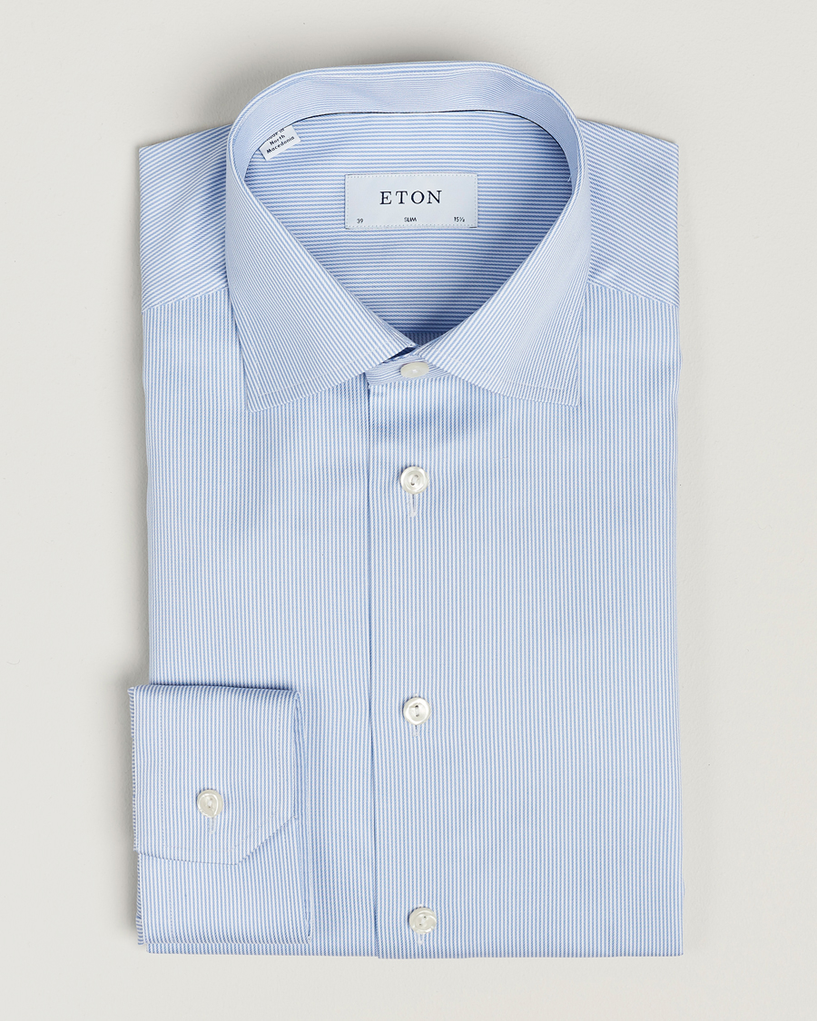Herre | Skjorter | Eton | Slim Fit Signature Twill Shirt Blue/White